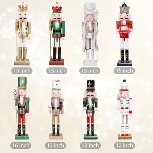 16 Inch Wooden Christmas Nutcracker Figures Ornament Green A327