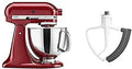 5-Quart Empire Red Tilt-Head Stand Mixer with Pouring Shield and Flex Edge Beater Bundle J655