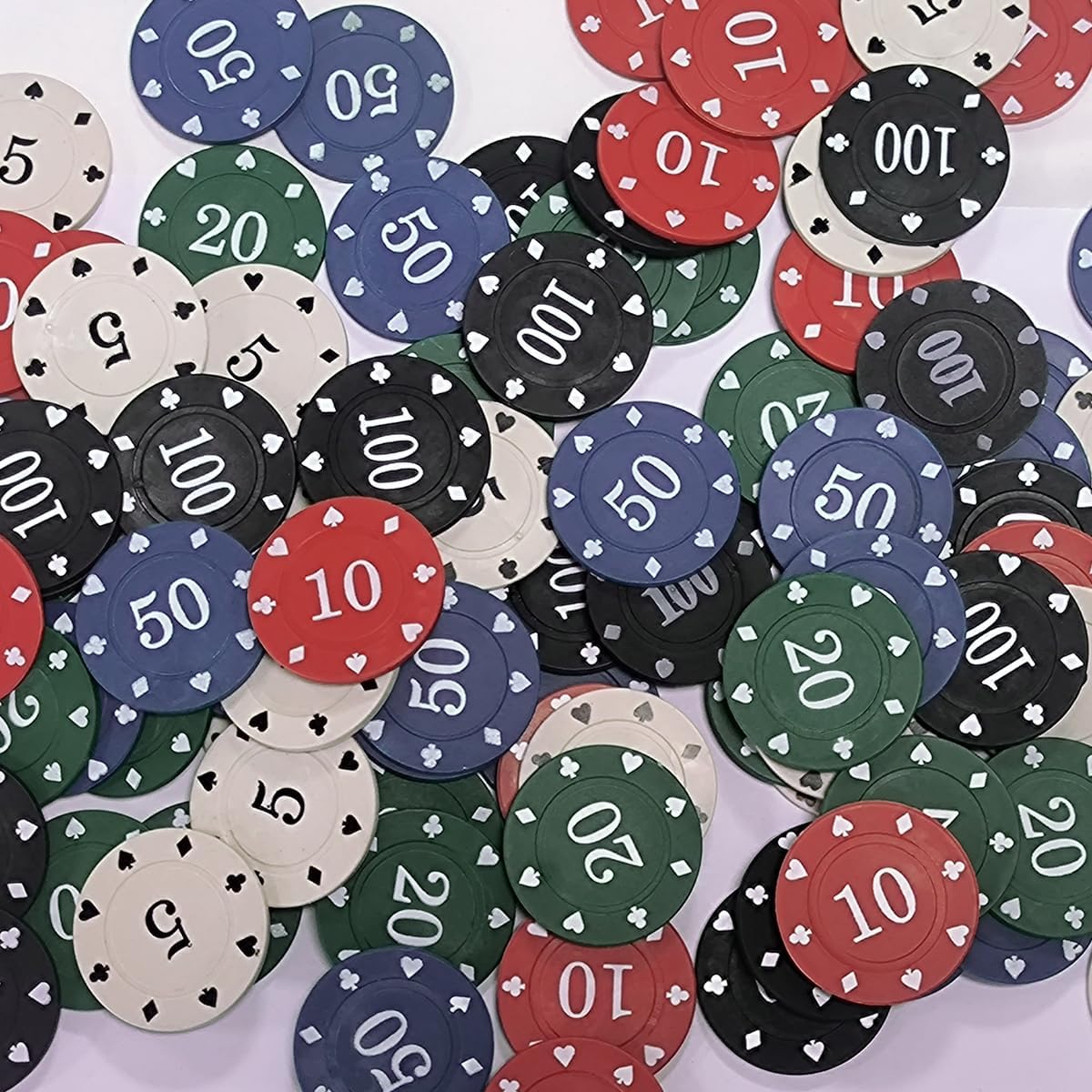 Plastic Poker Chips Set with Holder D46772
