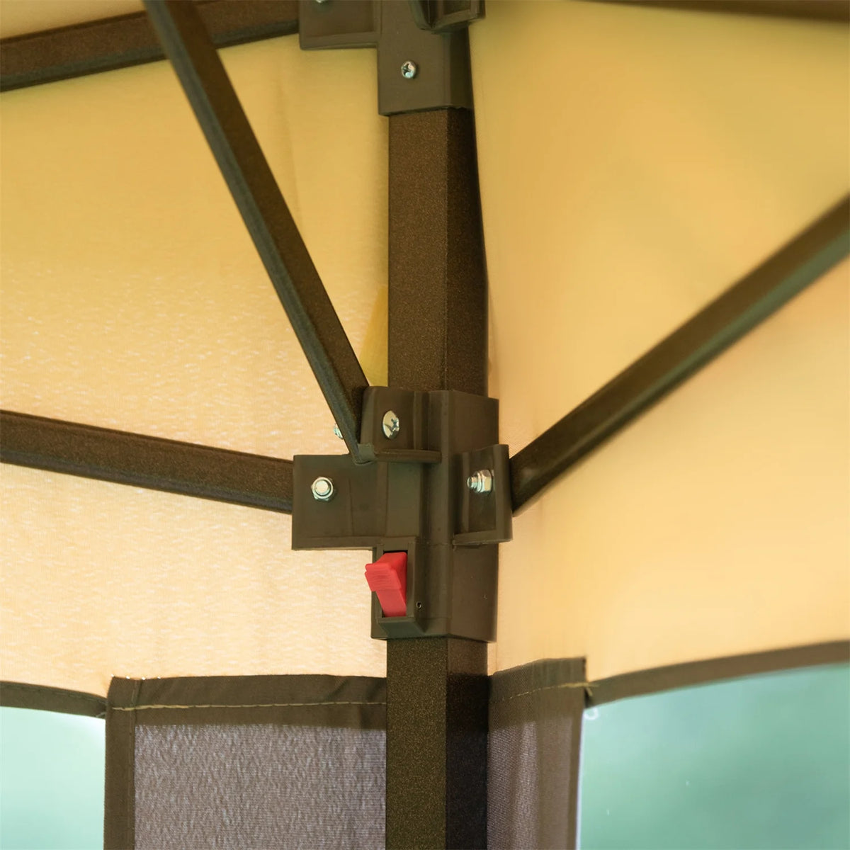 13x13FT Outdoor Gazebo with Mosquito Netting Sidewalls B624