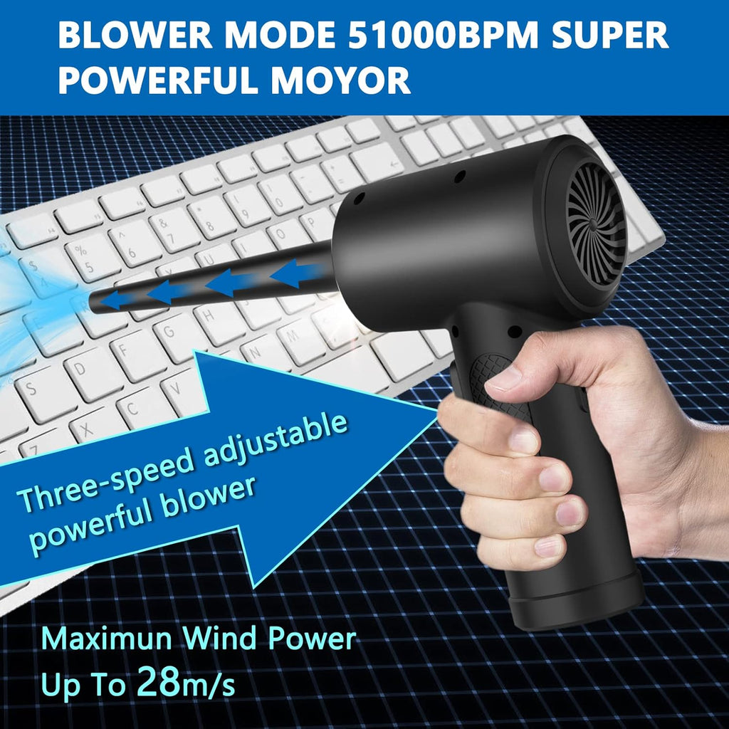 Rechargeable Electric Air Duster 51000 RPM Three-Speed Air Blower E3328