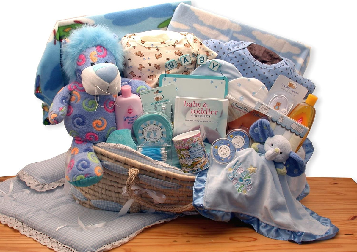 Blue Baby Boy Gift Basket U330931