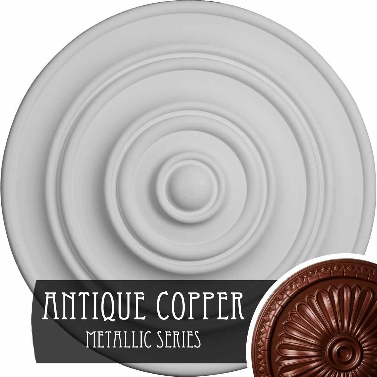 13 1/4x22OD x 1/2x22P Classic Ceiling Medallion Hand-Painted Night Shade S4568