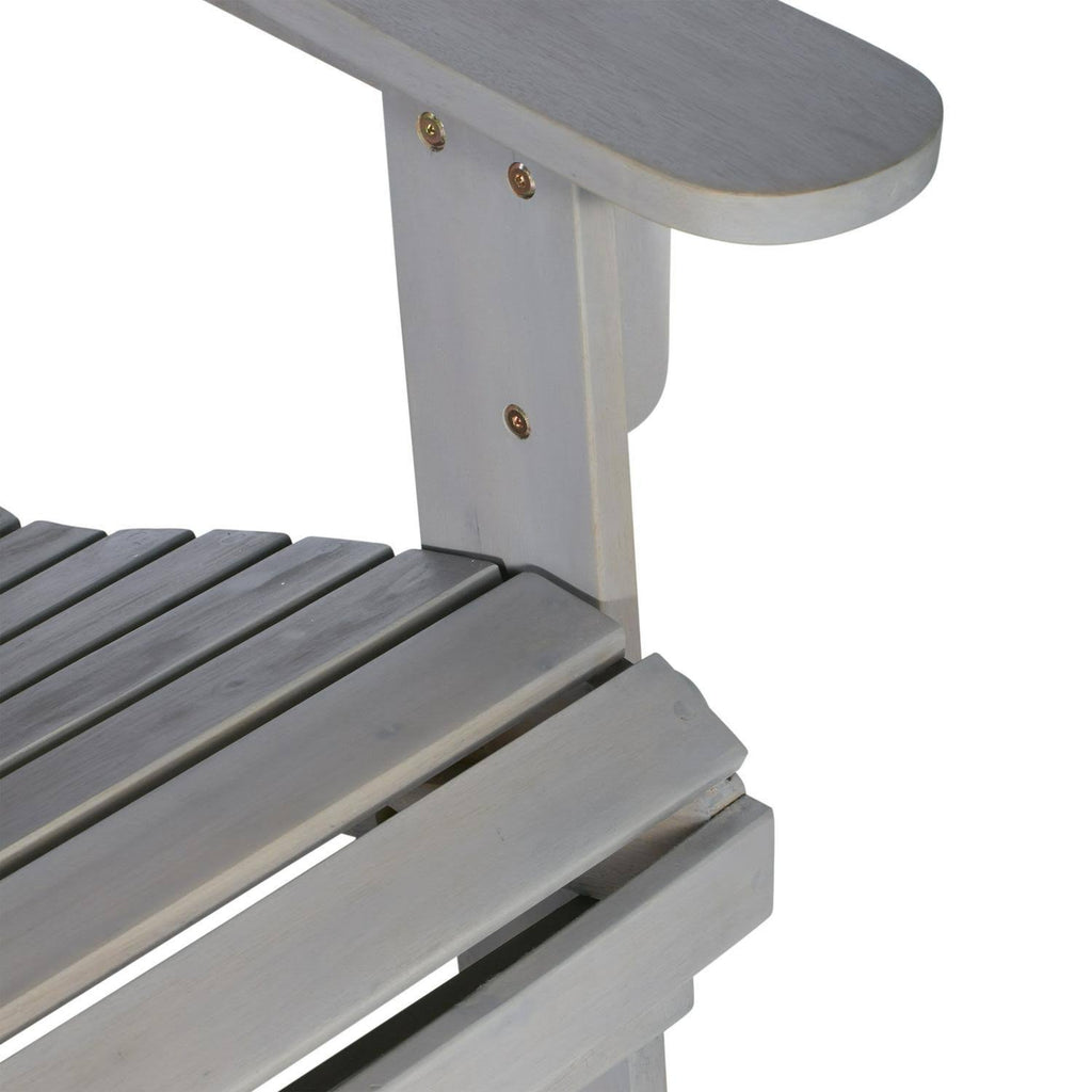 Grey Wash Acacia Wood Adirondack Chair A820