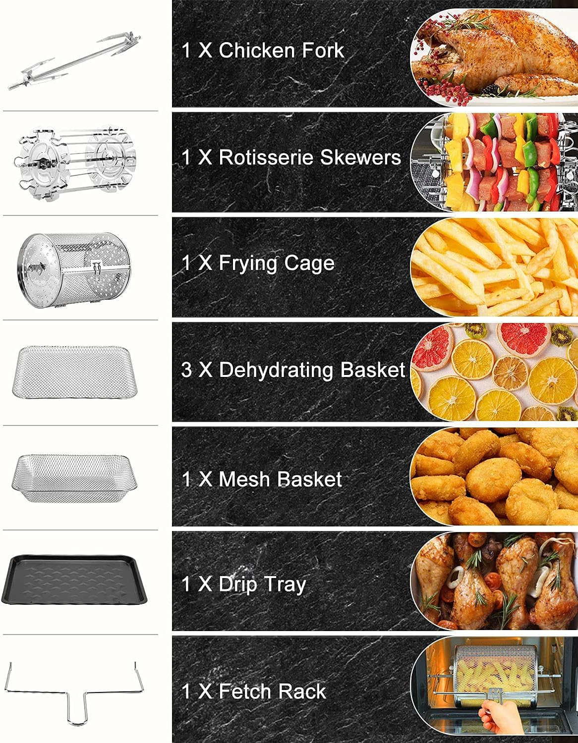 20 Quart 10-in-1 Digital Air Fryer Oven with Racks E264566