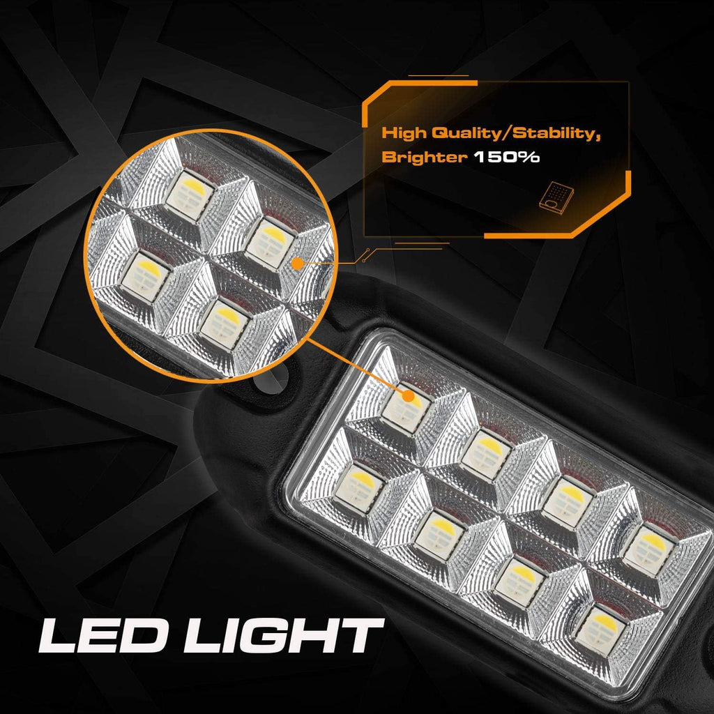 12 Pods RGBW LED Rock Lights for Trucks V9349
