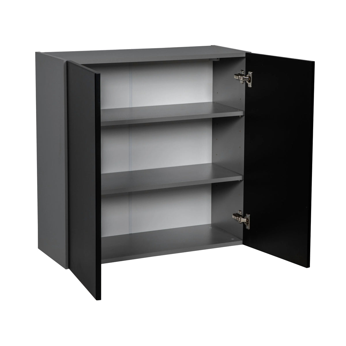 Wall Cabinet Double Door Black Matte U638
