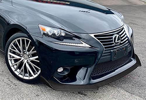 3PCS Front Bumper Lip Spoiler Air Chin Body Kit Splitter, Painted Carbon Fiber N39134