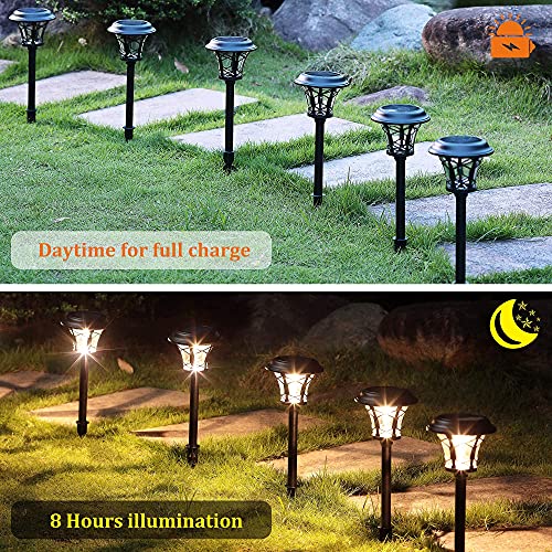 6 Pack Solar Powered Pathway Lights, Warm White X3059