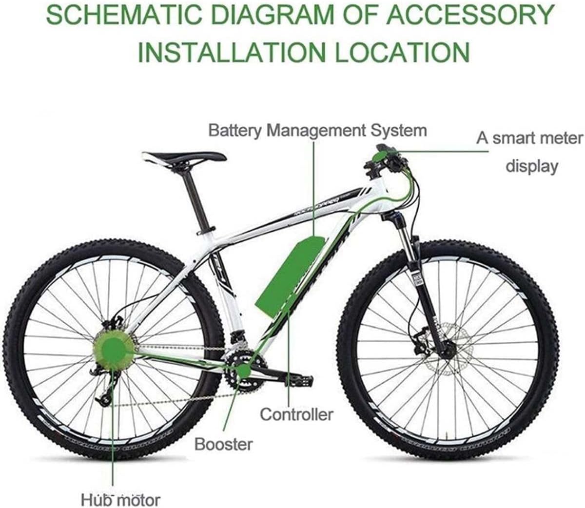 20"/24"/26"/27.5"/28"/29"/700C Front Wheel Electric Bicycle Hub Motor Conversion Kit with LCD3 Display K543920