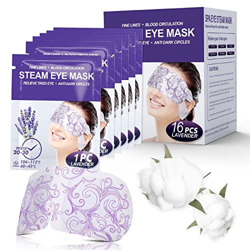 16 Packs Lavender Heated Steam Eye Mask M56612