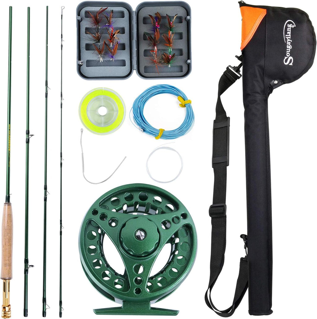 Fly Fishing Rod with Reel Combo Kit Pack of 2 N48979