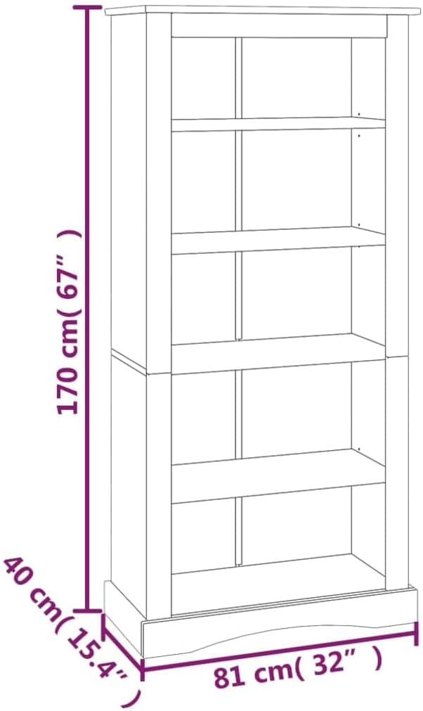 5-Tier Bookcase C73906