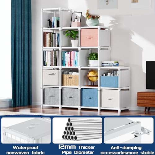 Black 16 Cube Storage Organizer Book Shelf D41212