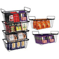 6 Pack Black Freezer Organizer Bins T453568