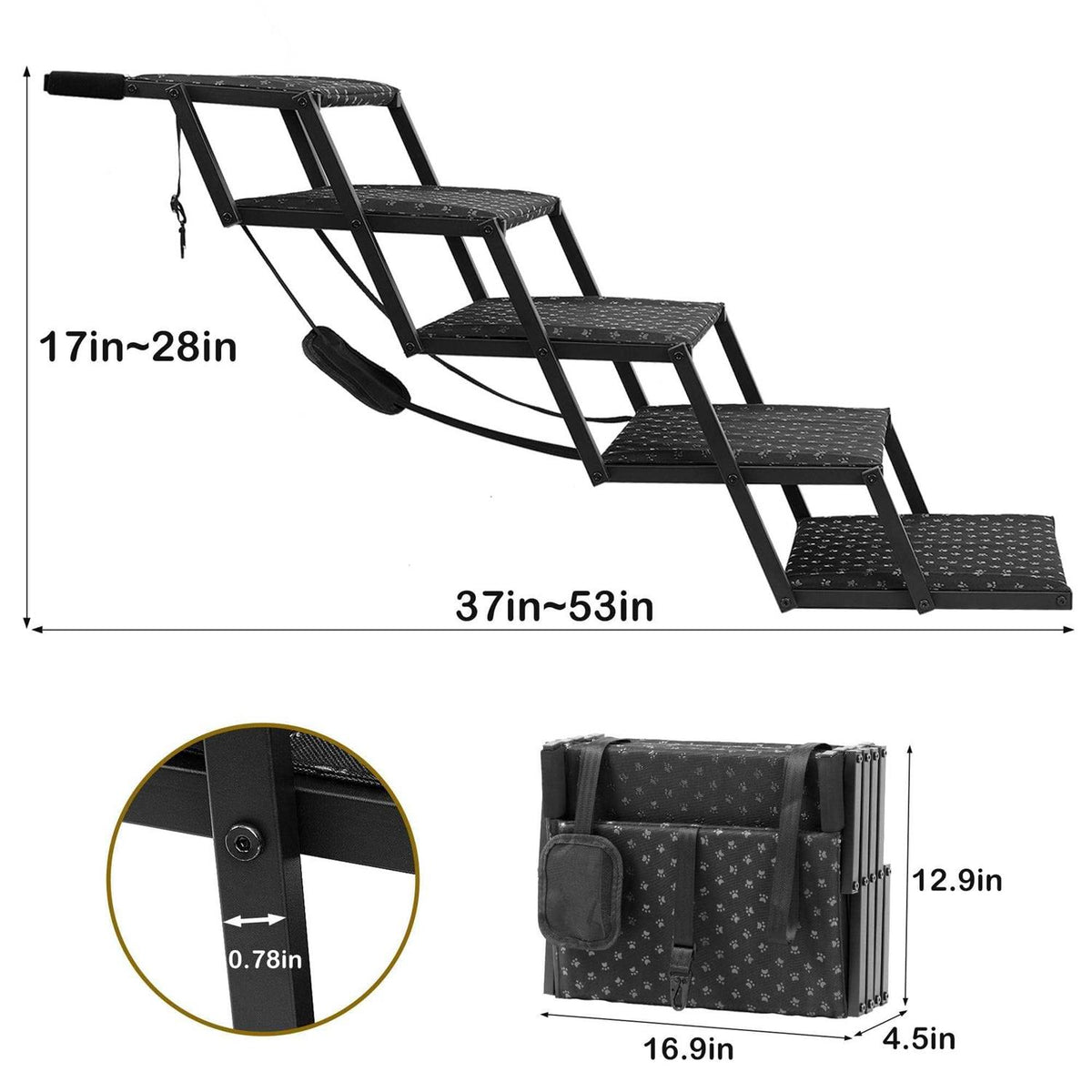Foldable Dog Ramp with Non Slip Surface I202450