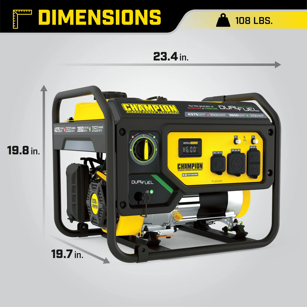 3500 Watt Dual Fuel Portable Generator N680