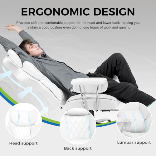 Black PU Leather Gaming Chair with Footrest X511