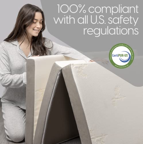Cot Size Memory Foam Folding Mattress with Washable Cover Q132