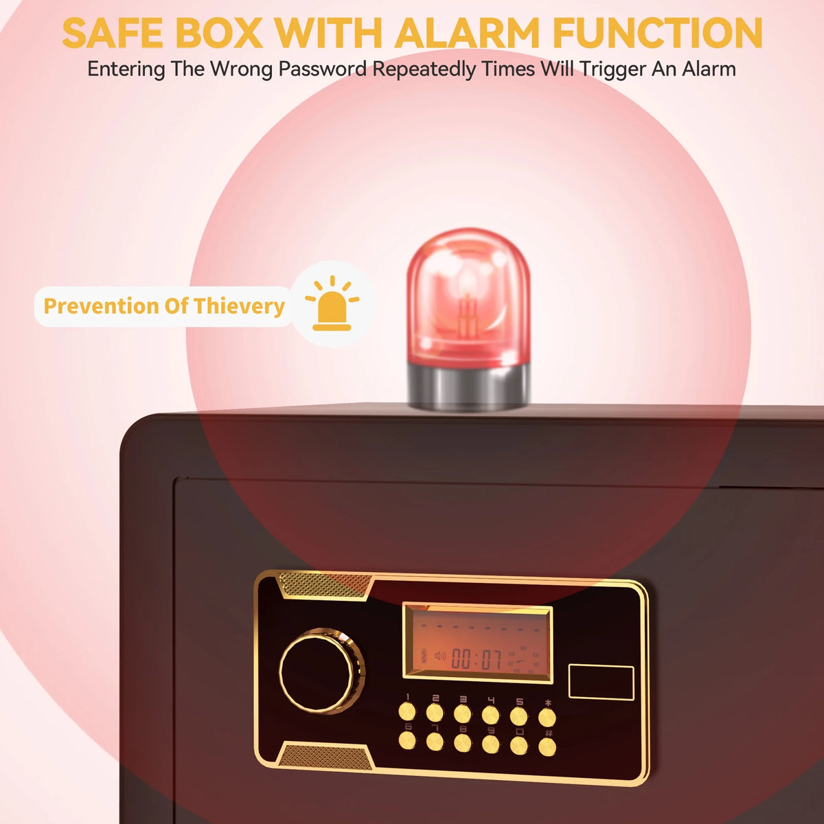 Black 1.5 CU.FT Digital Keypad Security Safe Box A956