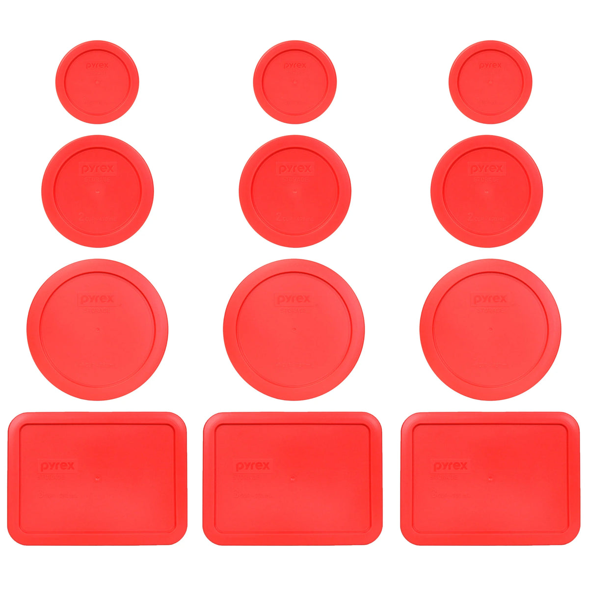 Red Replacement Lids for 1-Cup, 2-Cup, 3-Cup, and 4-Cup R676