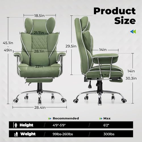 Big and Tall Office Chair with Footrest T299066