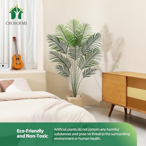 Artificial Areca Palm Tree 6 Feet Fake Tropical Palm Plant, 2Pack T8975