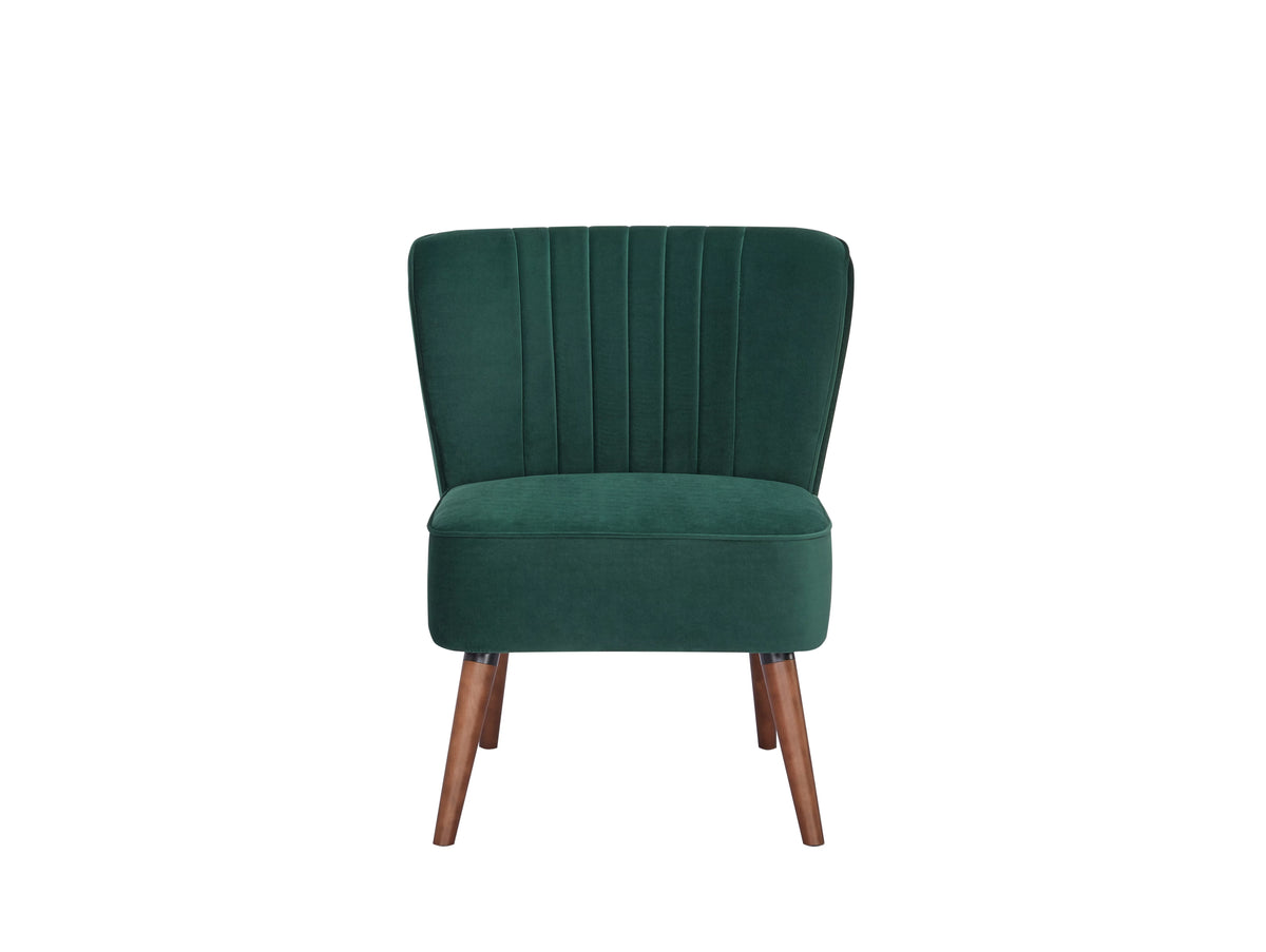 Green Velvet Armless Chair S3079