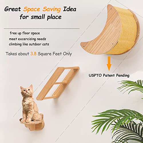 Solid Wood Cat Wall Shelves 3pcs/Set A75527