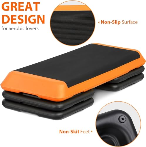Adjustable Aerobic Stepper with 4 Risers K30185