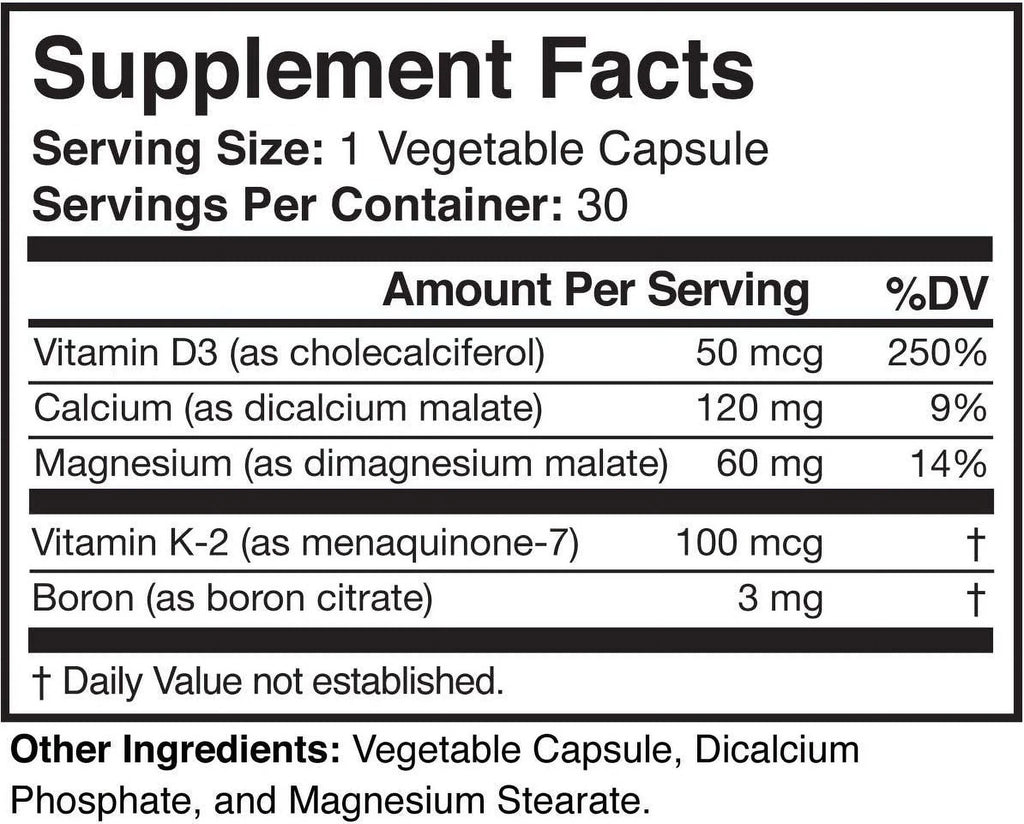 Natural Bone Support Supplement U2363