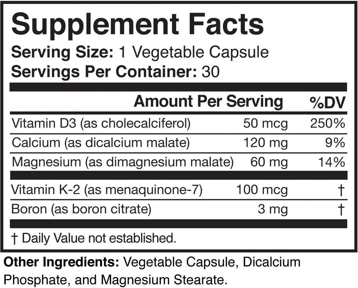 Natural Bone Support Supplement U2363