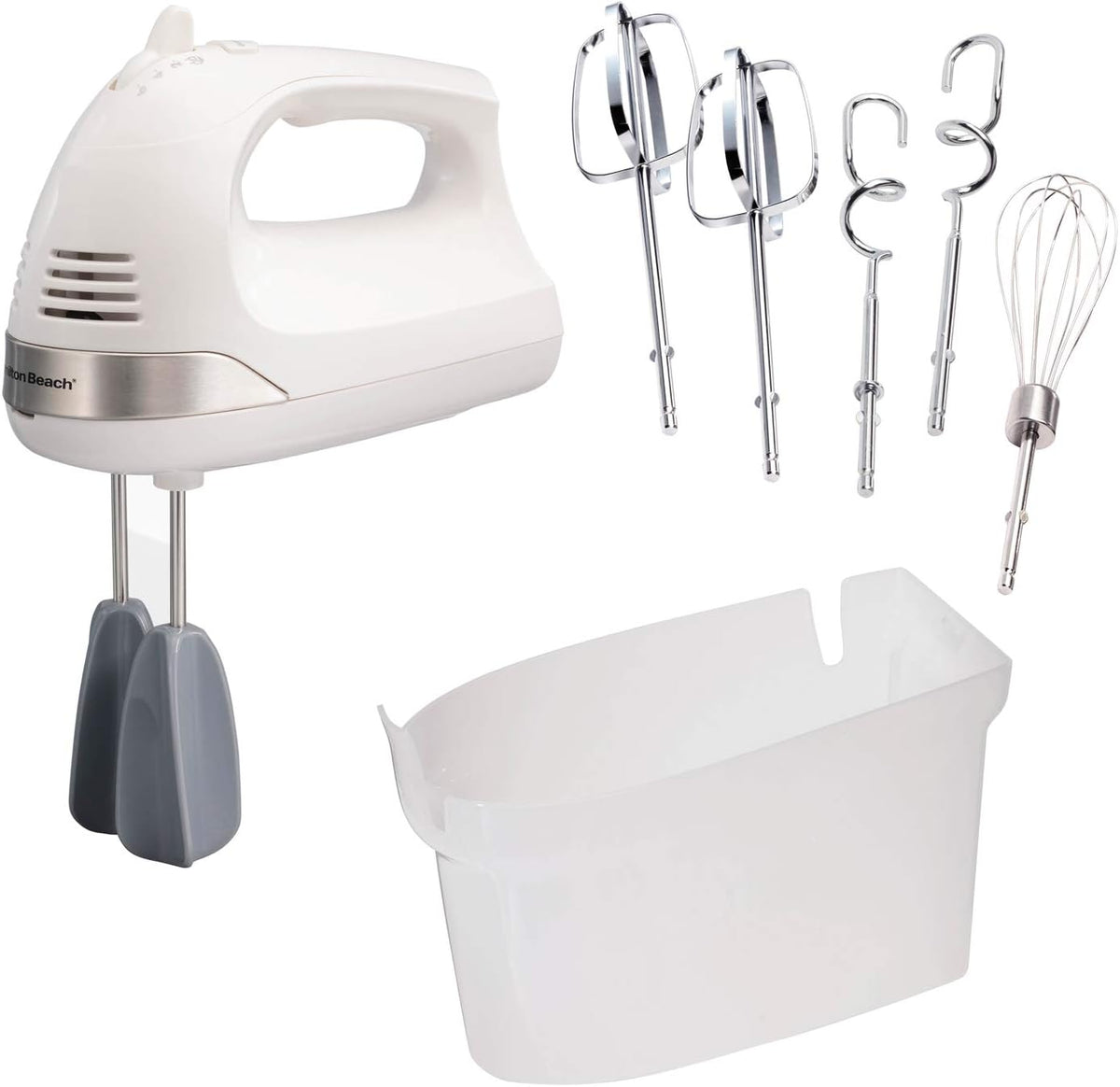 6-Speed Electric Hand Mixer with Whisk, Dough Hooks and Beaters & Electric Vegetable Chopper & Mini Food Processor, 3-Cup, 350 Watts I54763