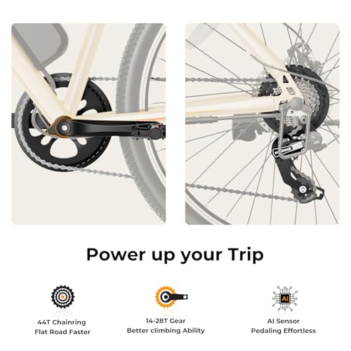 Electric Bike with Peak 500W Brushless Motor, 360Wh Removable Battery, 7-Speed, 26" Tires and Front Fork Suspension F69920
