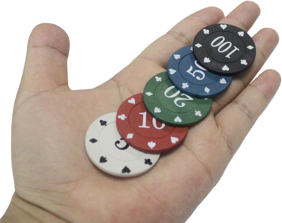 Plastic Poker Chips Set with Holder D46772