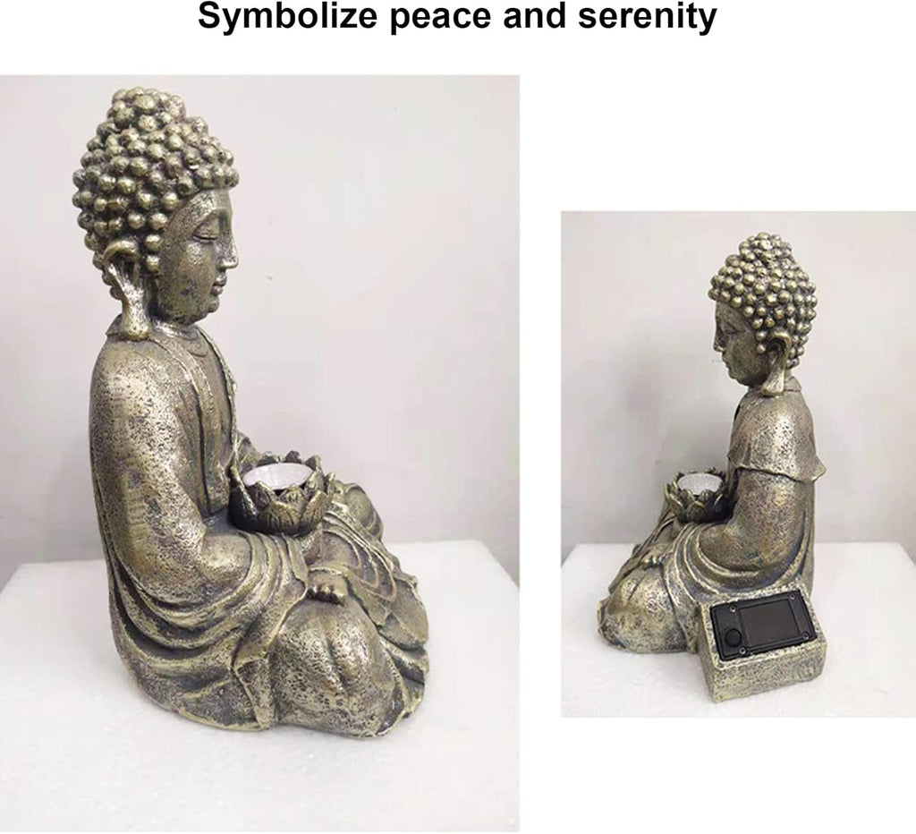 Solar Powered Buddha Garden Statue N28692
