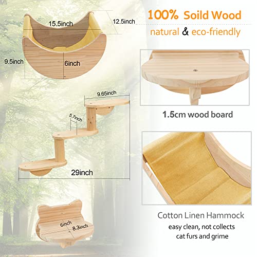 Solid Wood Cat Wall Shelves 3pcs/Set A75527