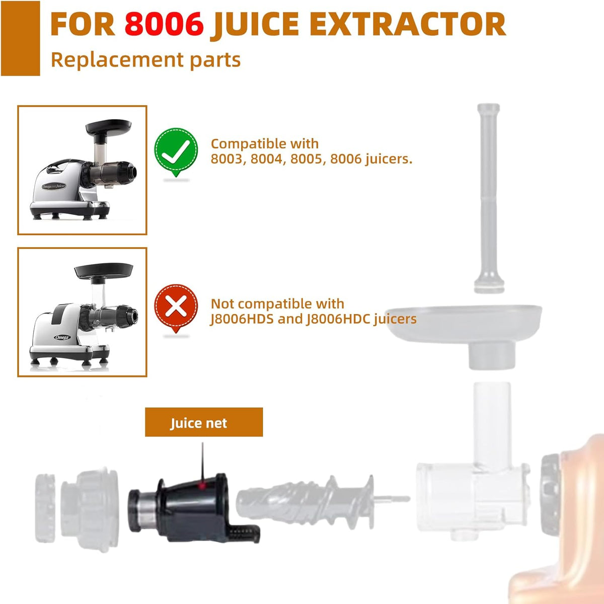 Juicing Screen Replacement Parts for Omegae Slow Juicer L805060