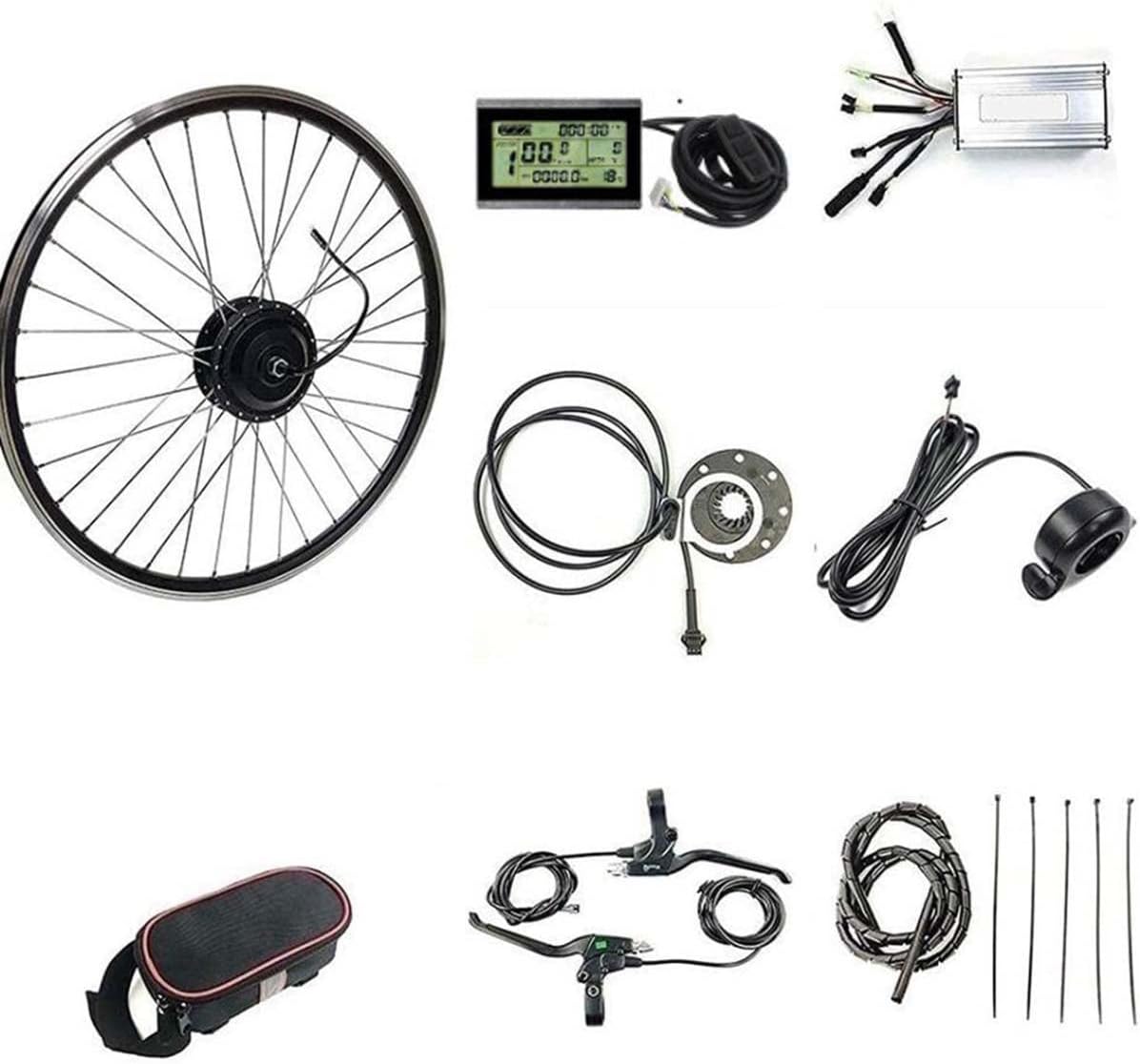 20"/24"/26"/27.5"/28"/29"/700C Front Wheel Electric Bicycle Hub Motor Conversion Kit with LCD3 Display K543920