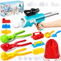 Snowball Maker Kit with Snowball Blaster Launcher, 3 Duck Shaped Clips, Molds, Snow Shovel, Carry Bag G923