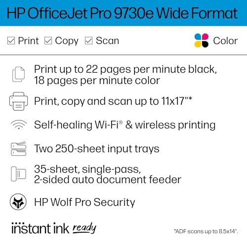 Wide-Format Wireless All-in-One Color Inkjet Printer D2290