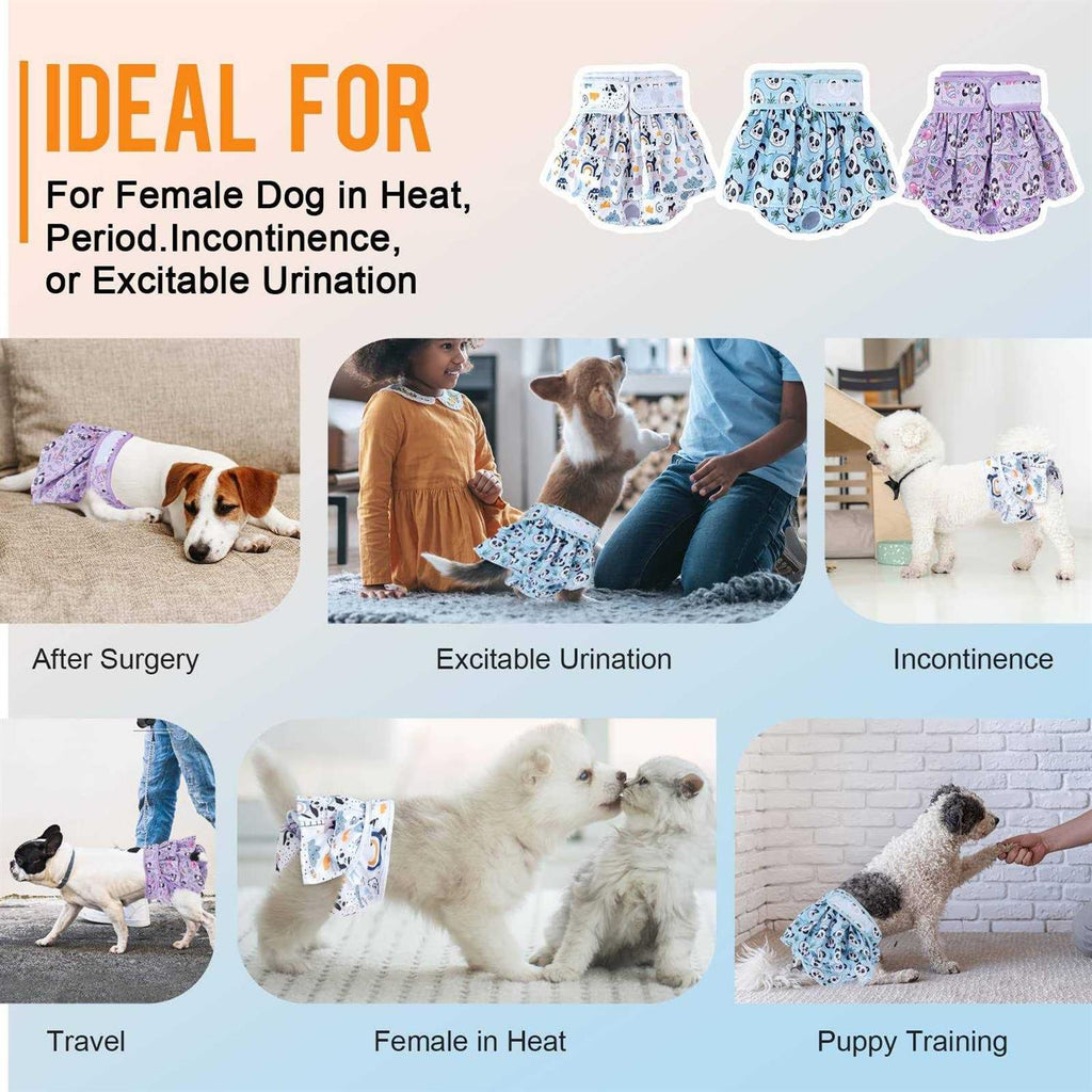 Washable Dog Diapers Female 3 Pack Reusable Puppy Diapers C528817