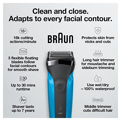 Electric Foil Shaver, Rechargeable, Wet & Dry Q341764