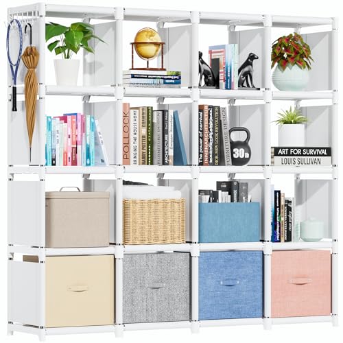 Black 16 Cube Storage Organizer Book Shelf D41212