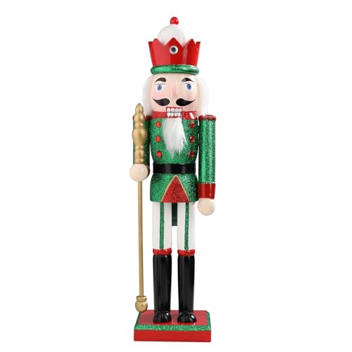 16 Inch Wooden Christmas Nutcracker Figures Ornament Green A327