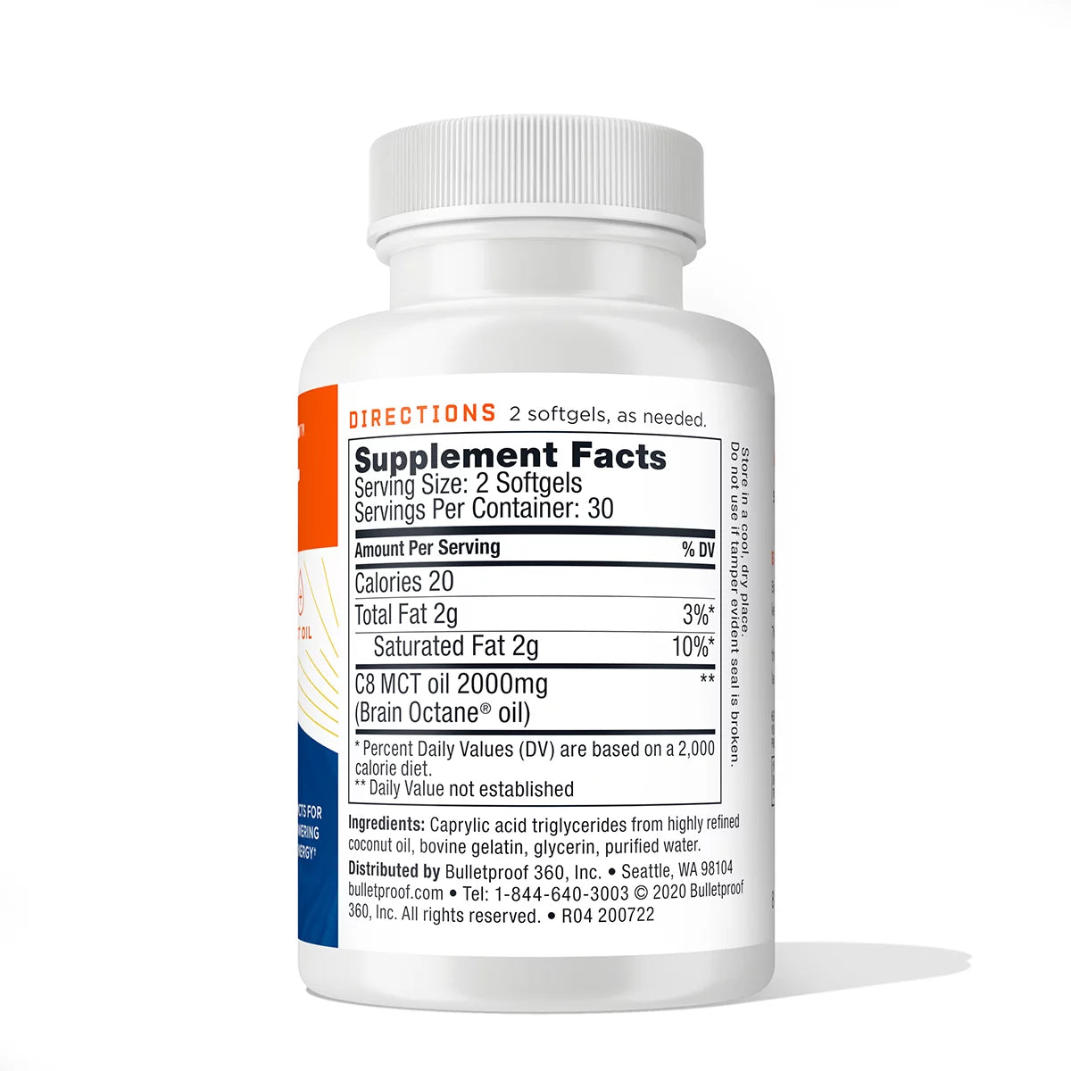 60 Softgels C8 MCT Oil from Non-GMO Coconuts Y57138