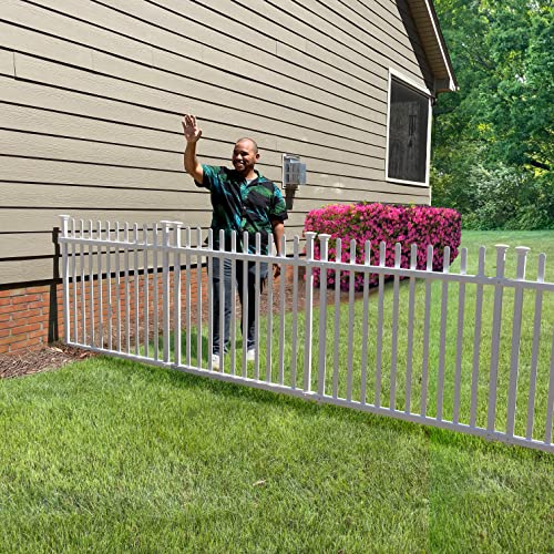 White No Dig Vinyl Fence 44" W x 41" H F53900