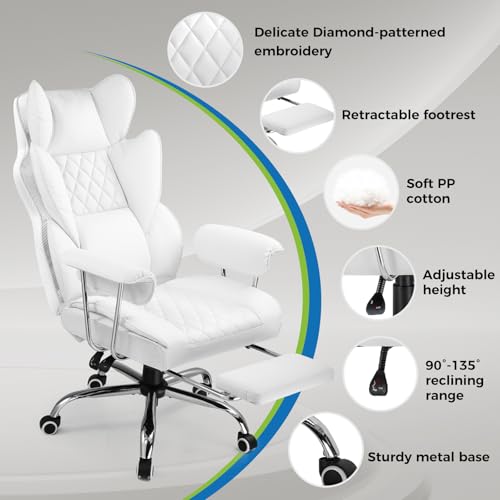 Black PU Leather Gaming Chair with Footrest X511