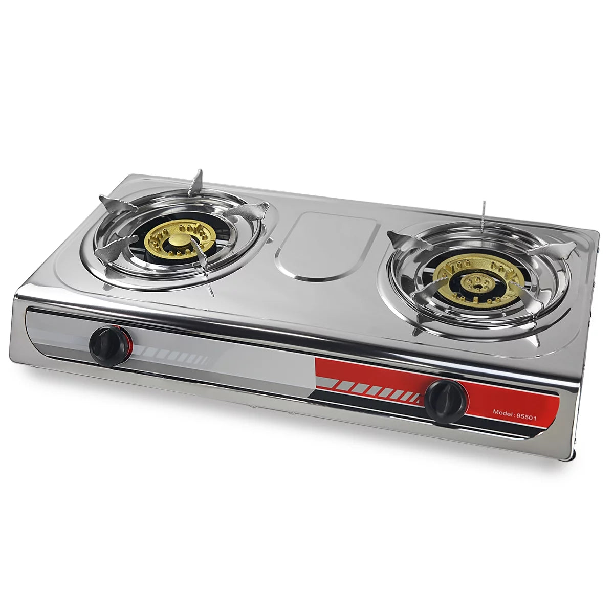 2 Burner Gas Propane Stove with Regulator and Hose G141821