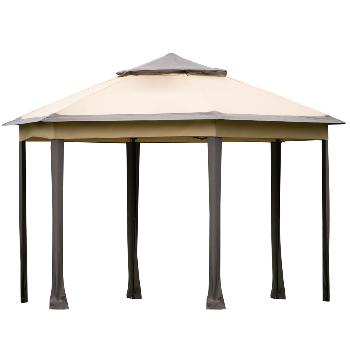 13x13FT Outdoor Gazebo with Mosquito Netting Sidewalls B624